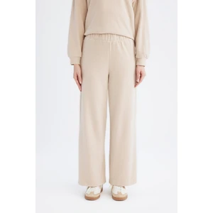 Relax Fit Beli Lastikli Selanik Kumaş Basic Düz Triko Pantolon B4311AX24WN