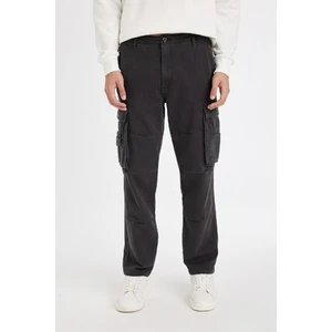 Pantolon Wide Leg Fit Geniş Kalıp Normal Bel Geniş Paça Kargo Cepli B1915AX24SP