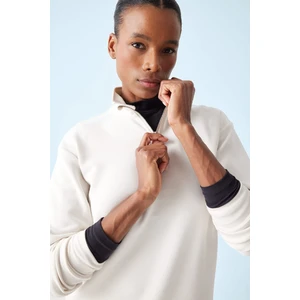 Defactofit Oversize Geniş Kalıp Yarım Fermuarlı Modal Sporcu SWEATSHIRT D7126AX25SP