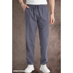 Yazlık Keten Pantolon Ham Bez Eşofman Beli Lastikli Unisex Rahat Kalıp Hambez Büyük Beden Alt Eşofman %100 Pamuk