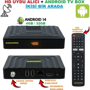 Hd Uydu Alıcısı + Android Tv Box