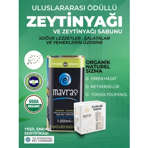 Organik Natürel Sızma Zeytinyağı ve Zeytinyağı Sabunu Seti