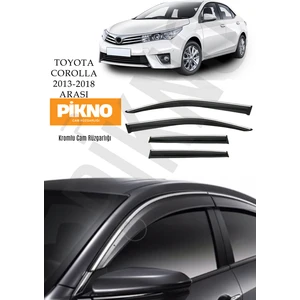 Pikno Tasarım Toyota Corolla 2013-2018 Arası Kromlu Cam Rüzgarlığı 4'lü A+ Plus