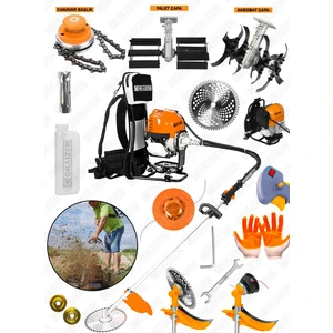 Alman Gtx-20 Sırt Tipi Benzinli Motorlu Ot Çalı Tırpanı Çim Biçme Makinesi Tirpan Çift  Çapa