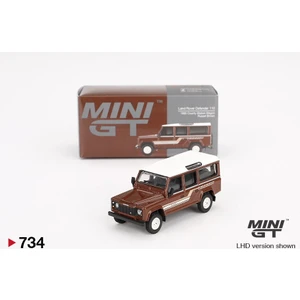 Mini GT: 1/64 Land Rover Defender 110 1985 County Station Wagon Russet Brown