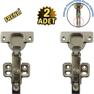 Frenli Dolap Kapak Mobilya Menteşesi Pistonlu 2’li
