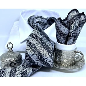 Dokuma Mendilli Kravat