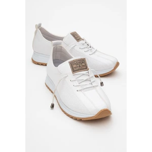 Kadın Bağcıklı Günlük Ayakkabı Beyaz Cilt