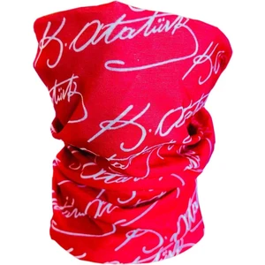 Kırmızı Atatürk Imzalı Boyunluk-Bandana