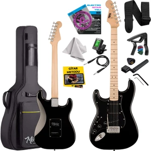 RPH-31BK Solak Elektro Gitar Seti Maple Klavye Strat Kasa Sss Manyetik