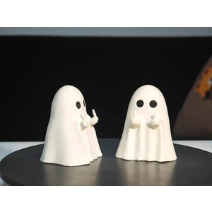 2 Adet Mini Sevimli Hayalet Figür - Özel Tasarım Hareket Çeken Hayalet