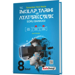 Kafa Dengi Yayınları 8. Sınıf T.C. İnkılap Tarihi Soru Bankası 192 Sayfa Video Çözümlü LGS Hazırlığı