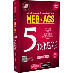 Pegem Akademi Yayıncılık   2025 MEB-AGS Tamamı Çözümlü 5 Deneme