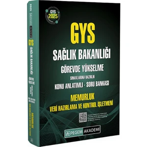 Pegem Akademi Yayıncılık 2023 Sağlık Bakanlığı Görevde Yükselme Sın. Haz. veri Hazırlama V