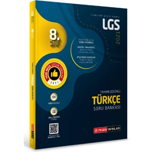 Pegem Akademi Yayıncılık LGS Türkçe Tamamı Çözümlü Soru Bankası