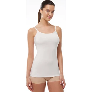 Kadın Ekru Ayarlanabilir İp Askılı Uzun Modal Atlet 144