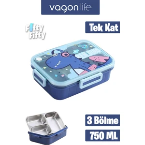 Lunch Box 750 ml (Sızdırmaz,karışmaz Üç Bölmeli) Yeni Nesil Sefer TASI-FFLBOX50555