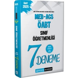Pegem Akademi Yayıncılık   2025 Meb-Ags-Öabt Sınıf Öğretmenliği Tamamı Çözümlü 7 Deneme