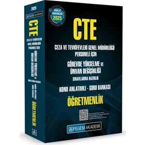 Pegem Akademi Yayıncılık   2025 Gys Cte Adalet Bakanlığı Ceza ve Tevkifevleri Genel Müdürlüğü Personeli İçin Görevde Yükselme ve Ünvan Değişikliği Sınavlarına Hazırlık Konu Anlatımlı Soru Bankası