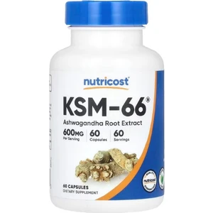 Nutricost Organic KSM66 Korean Hint Ginseng 600 Mg 60 Capsul