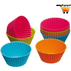 24 Parça Lüx Muffin Kek Kalıbı Seti Tekrar Kullanımlık