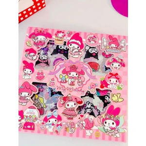 My Melodi Kuromi Sanrio Sticker Seti - 470 Adet - Ajanda, Günlük, Scrapbook, Bullet Journal Çıkartma