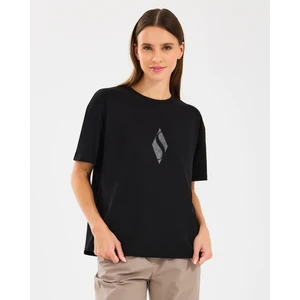 W Graphic Tee Loose Fit T-Shirt Kadın Siyah Tshirt S2510311-001