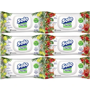Islak Havlu Mendil 50 Yaprak Limon & Biberiye-Elma Sirkesi & Karbonat (6 Lı Karma Set)