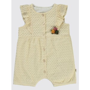 Civil Baby Kız Çocuk Patiksiz Tulum 6-18 Ay Ekru