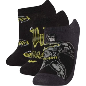 Erkek Çocuk Batman 3'lü Pamuklu Patik Çorap E5225A8NS