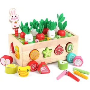 Montessori Ahşap Sebze ve Meyve Eşleştirme Oyunu