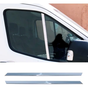 Ford Transit 2014-2019 Arası Krom Ön Cam Direk Çıtası 2 Parça Paslanmaz Çelik