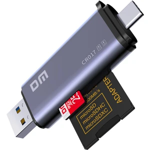 Dm CR017 Usb-A ve Type-C Sd Micro Sd Tf Kart Okuyucu