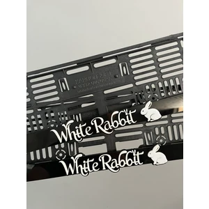 White Rabbit Temalı Araç Plakalığı - Şık ve Dayanıklı Tasarım