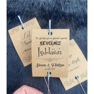 43 Cici Süsler Organizasyon Düğün Nişan Kına Hediyelik May Tap Kağıtları 32 Adet Kraft Kağıt May Tap Dahil Değildir