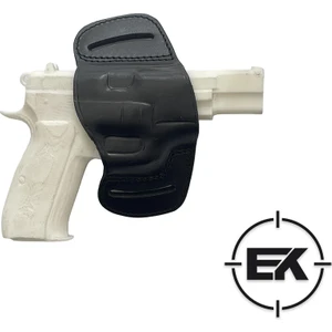 Erol Kara Av Spor Kilitsiz Kelebek | Universal 9mm Uyumlu Dış Taşıma Deri Kılıf