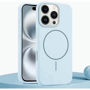 Apple iPhone 16 Pro Uyumlu Kılıf Zebana Liquid Soft Silikon Kılıf (Kablosuz Şarj Destekli) Açık Mavi