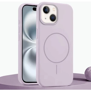 Apple iPhone 15 Uyumlu Kılıf Zebana Liquid Soft Silikon Kılıf (Kablosuz Şarj Destekli) Lila