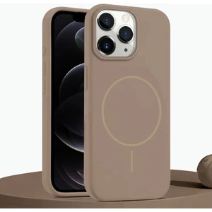 Apple iPhone 11 Pro Max Uyumlu Kılıf Zebana Liquid Soft Silikon Kılıf (Kablosuz Şarj Destekli) Desert Titanyum