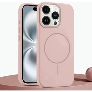 Apple iPhone 14 Pro Max Uyumlu Kılıf Zebana Liquid Soft Silikon Kılıf (Kablosuz Şarj Destekli) Pembe