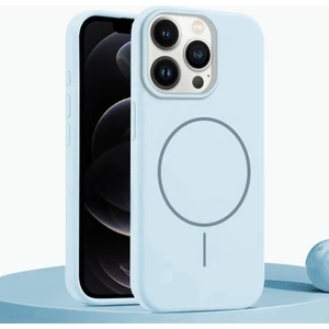 Apple iPhone 12 Pro Uyumlu Kılıf Zebana Liquid Soft Silikon Kılıf (Kablosuz Şarj Destekli) Açık Mavi