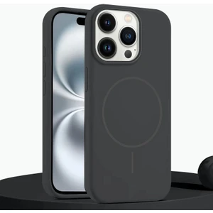 Apple iPhone 13 Pro Max Uyumlu Kılıf Zebana Liquid Soft Silikon Kılıf (Kablosuz Şarj Destekli) Gri