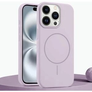 Apple iPhone 14 Pro Max Uyumlu Kılıf Zebana Liquid Soft Silikon Kılıf (Kablosuz Şarj Destekli) Lila