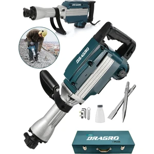 Profesyonel 16 kg 70 Joule 65 mm Büyük Tip Kırıcı Delici Sivri ve Yassı Keski Hediyeli Çantalı