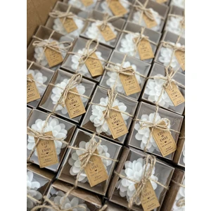 20 Adet Süslemeli Lotus Mum, Nikah Şekeri, Doğum, Sünnet, Düğün Nişan Söz, Kına, Doğum Günüü