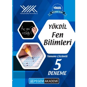 Pegem Akademi Yayıncılık YÖKDİL Fen Bilimleri Tamamı Çözümlü 5 Deneme