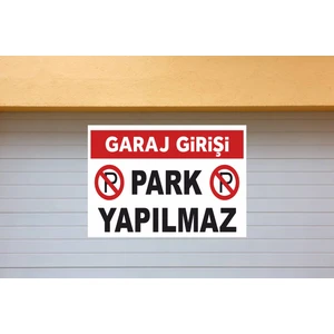 Garaj Girişi Park Yapılmaz Sticker 50X35CM Folyo Baskı Kolay Uygulama Yüksek Çözünürlük