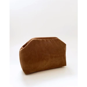 heybes Kadın Taba Kahve Süet Clutch El Çantası