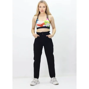 Gzt Tekstil Kadın Beli Lastikli Likrasız Kot Pantolon