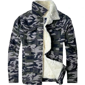 Alaska The Last Frontier R.lion Slim Fit Kürklü Kot Mont  Premium Denim--Koyu Kamuflaj--
